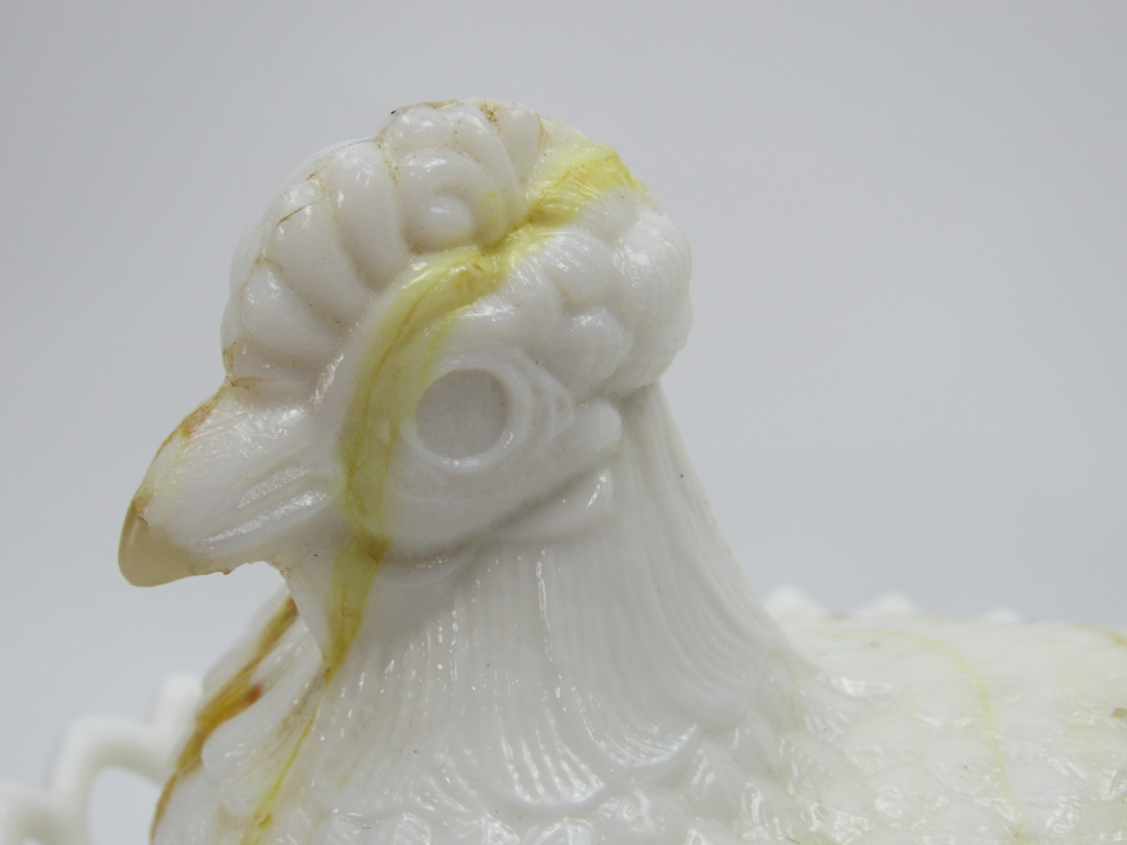Atterbury Hen on Nest Yellow Slag Glass Covered Dish Antique 1800s