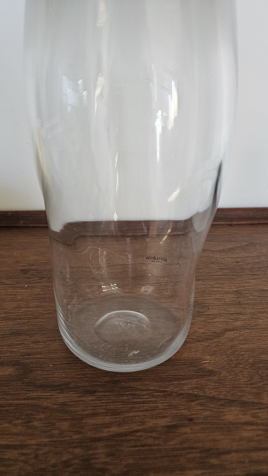 Kosta Boda Bertil Vallien “SPIRIT” Bottle Vase Signed, Pinched Sides 12″ x 4″
