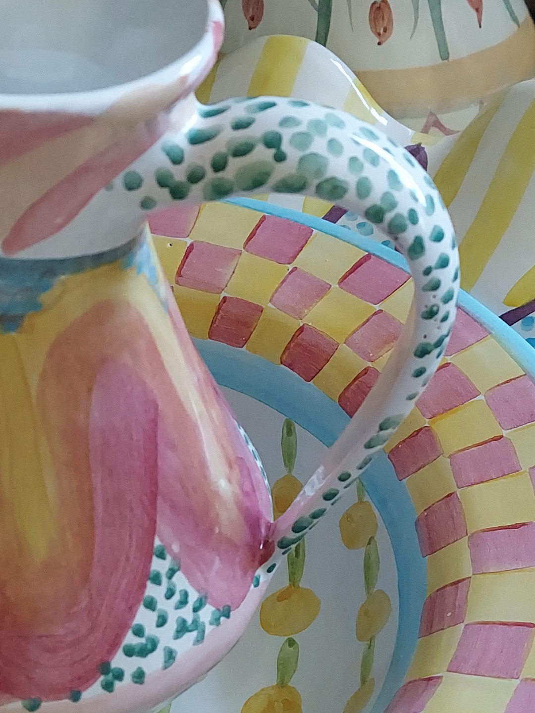 MacKenzie-Childs Keukenhof Ceramic Pitcher 8″