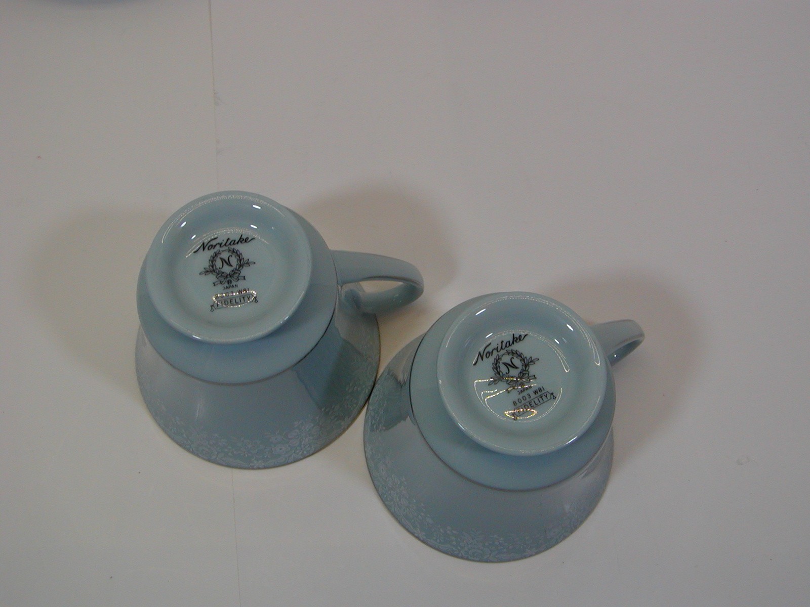 2 VINTAGE NORITAKE FIDELITY CUP & SAUCER SETS 8003 W81