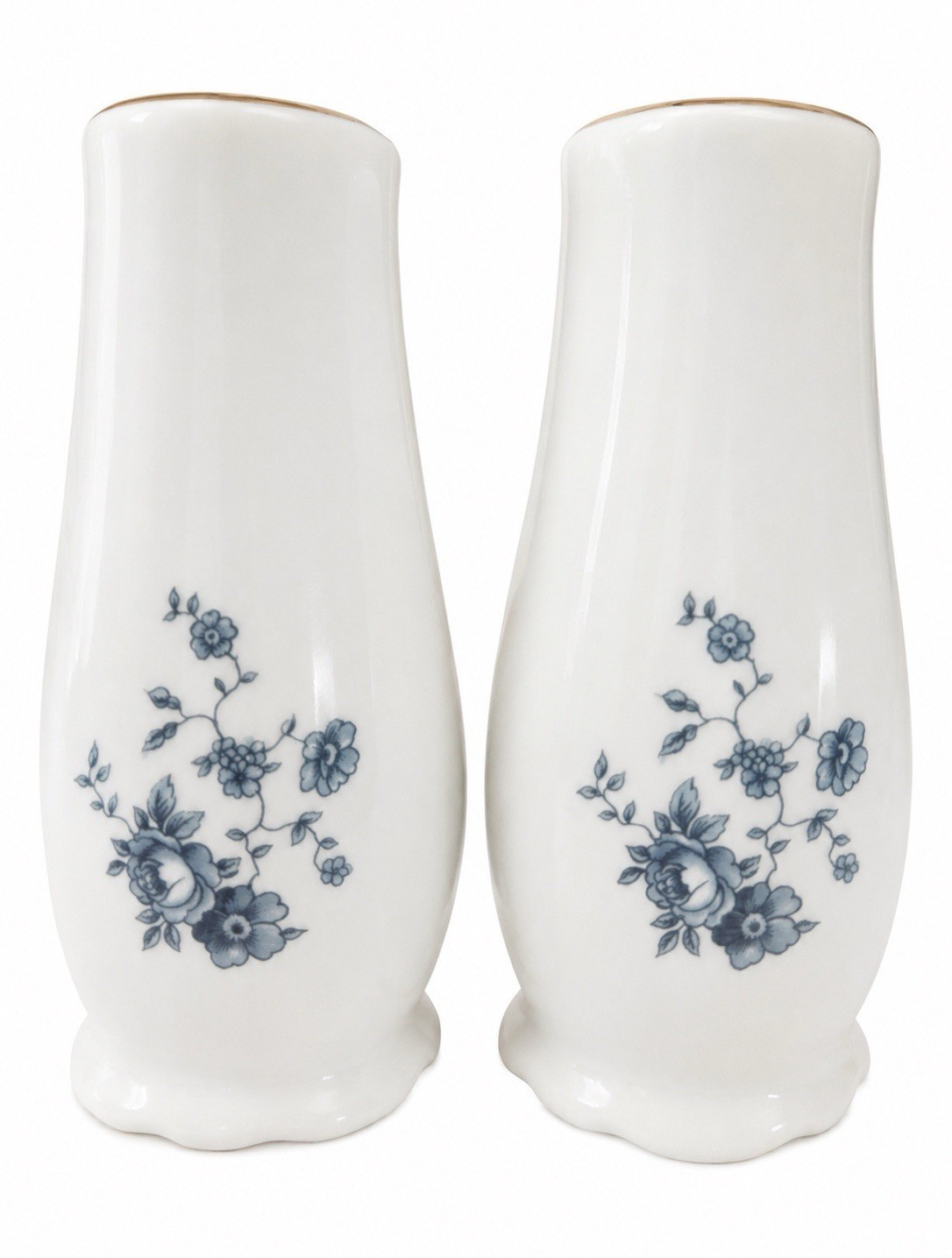 Johann Haviland Bavaria Blue Garland Platinum Trim Salt & Pepper Shaker Set