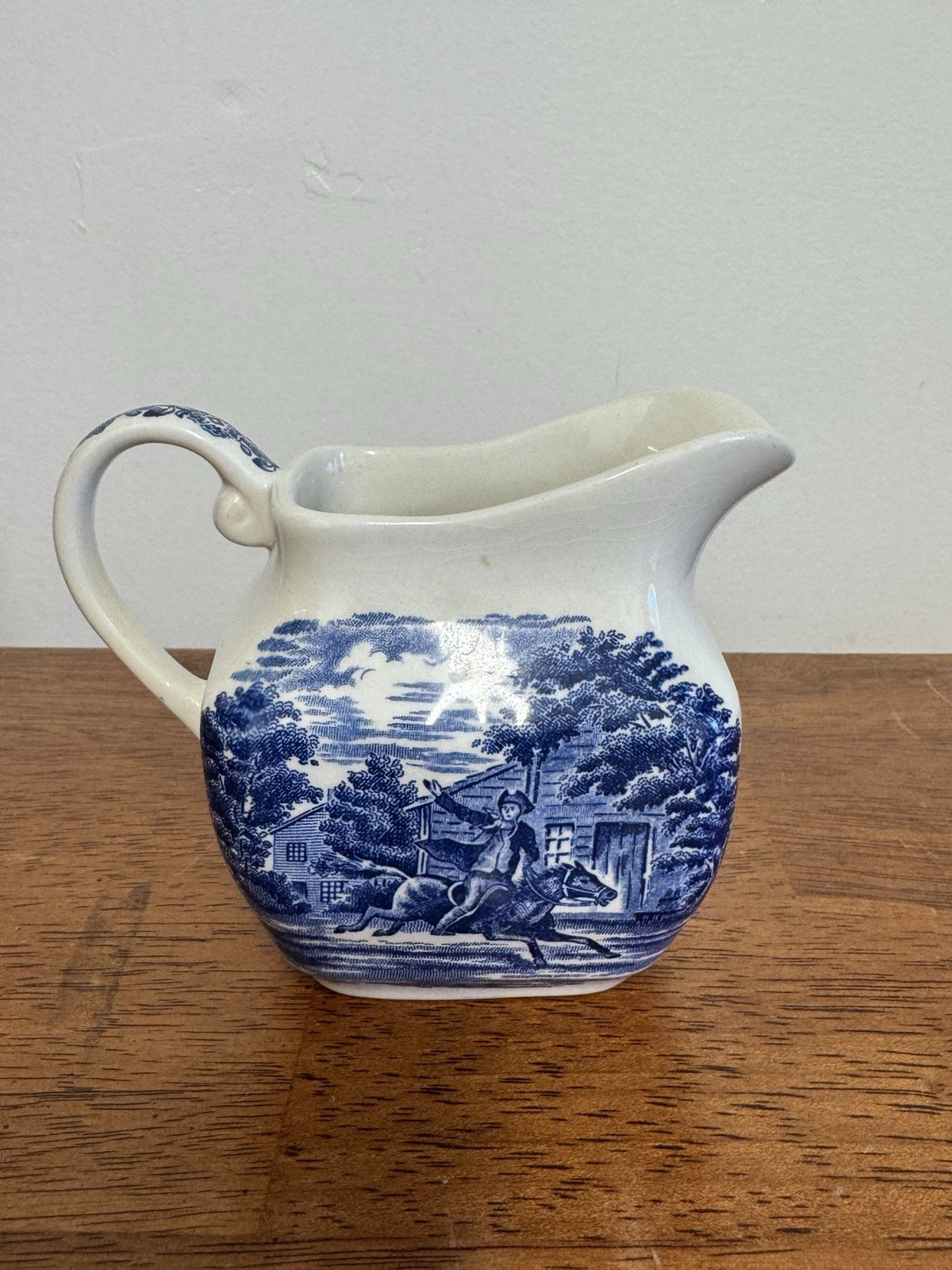 Liberty Blue Betsy Ross Tea Set Cups Creamers Sugar Bowl England Lot 9 Pc