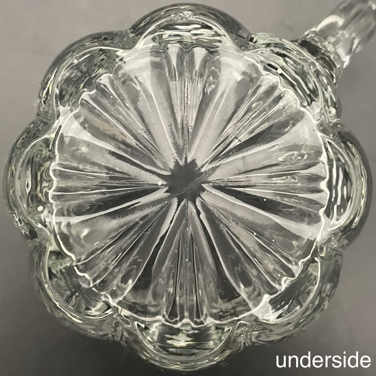 Tiffin Franciscan Moon & Stars 12pc Clear Glass Punch Bowl Set c1950s USA 4quart