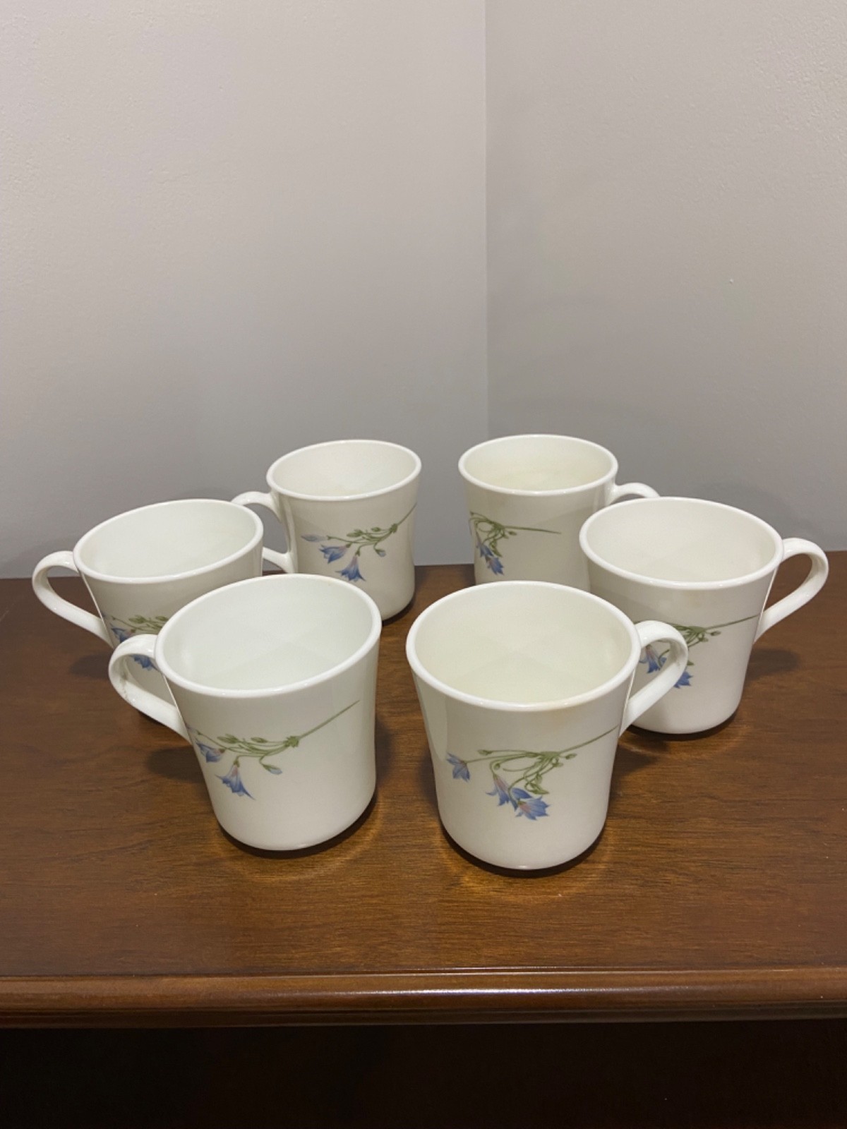 Vintage (1994-97) Corning Blue Dusk Coffee Cups Set of 6 EUC!!!