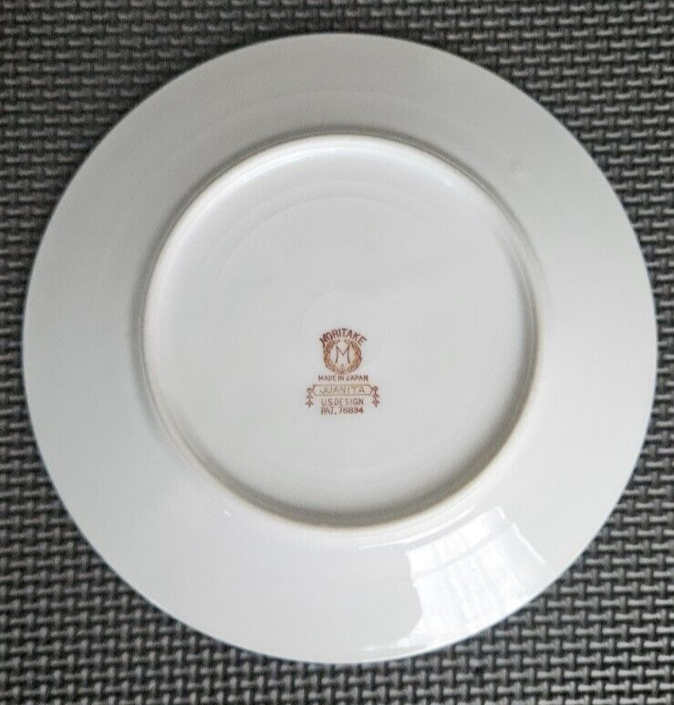 4 VTG Noritake Juanita Plate Bowl Set W/ RARE “Pre-Patent Soup Bowl (no flowers)