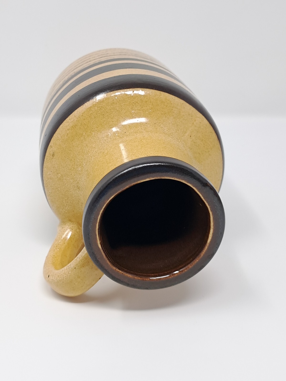 Scheurich Keramik Jug West Germany 1960s or 1970s 414-16 brown stripe pottery