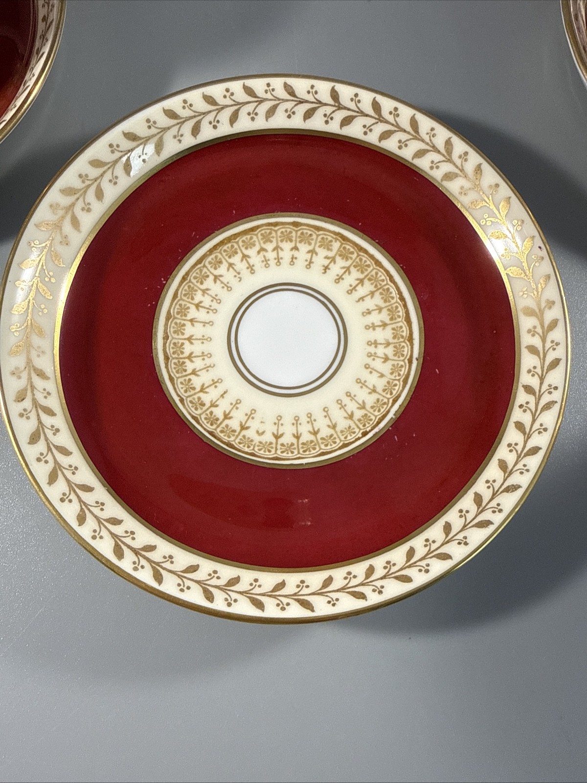 Set-6 Royal Staffordshire Demitasse Cup & Saucer Sets Burgundy Gold A15242