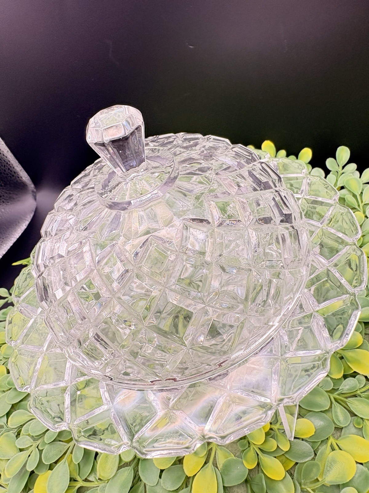 Vintage Clear Dome Covered Wexford Waffle Butter/Cheese Dish – Anchor Hocking