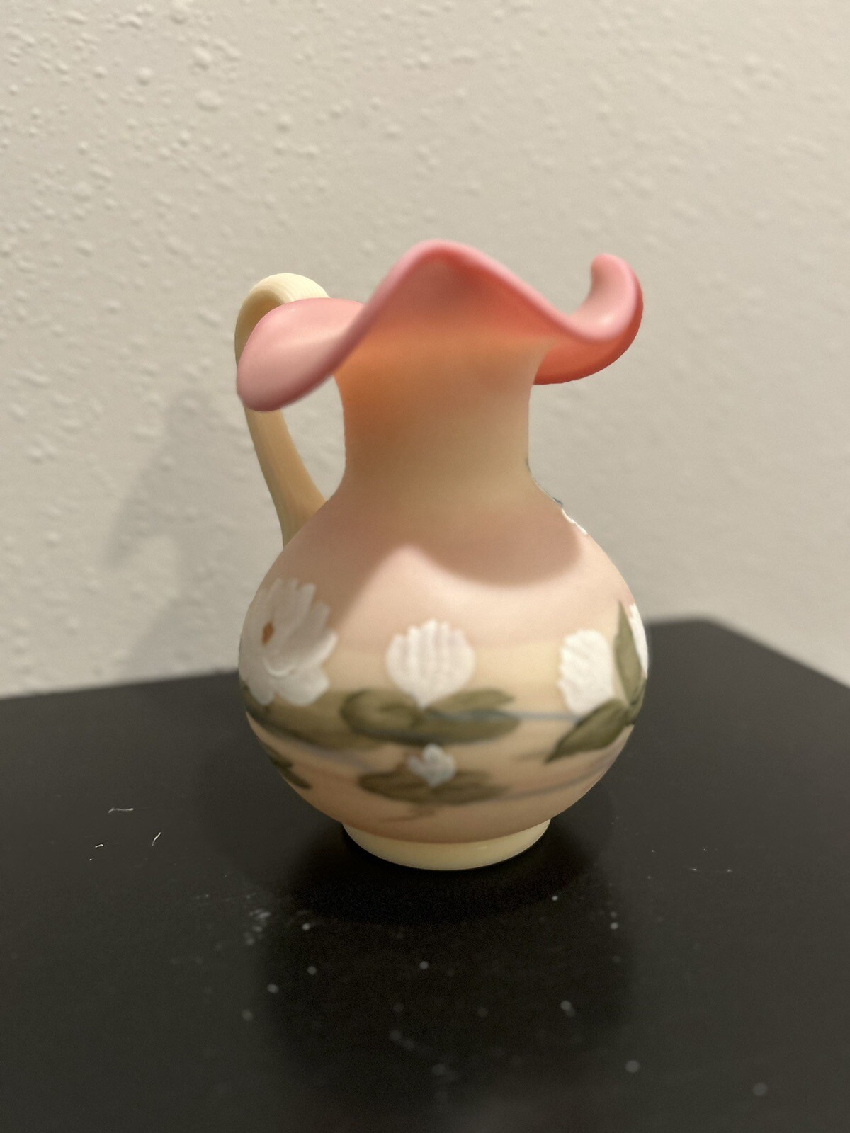 FENTON (H/P) SIGNED BY M.WAGNER PINK PITCHER See Picture With Box & Certificate