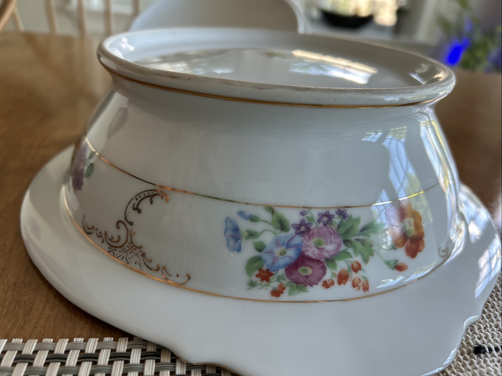 Vintage Made In Occupied Japan Serving Bowl And Lid Floral SGK China