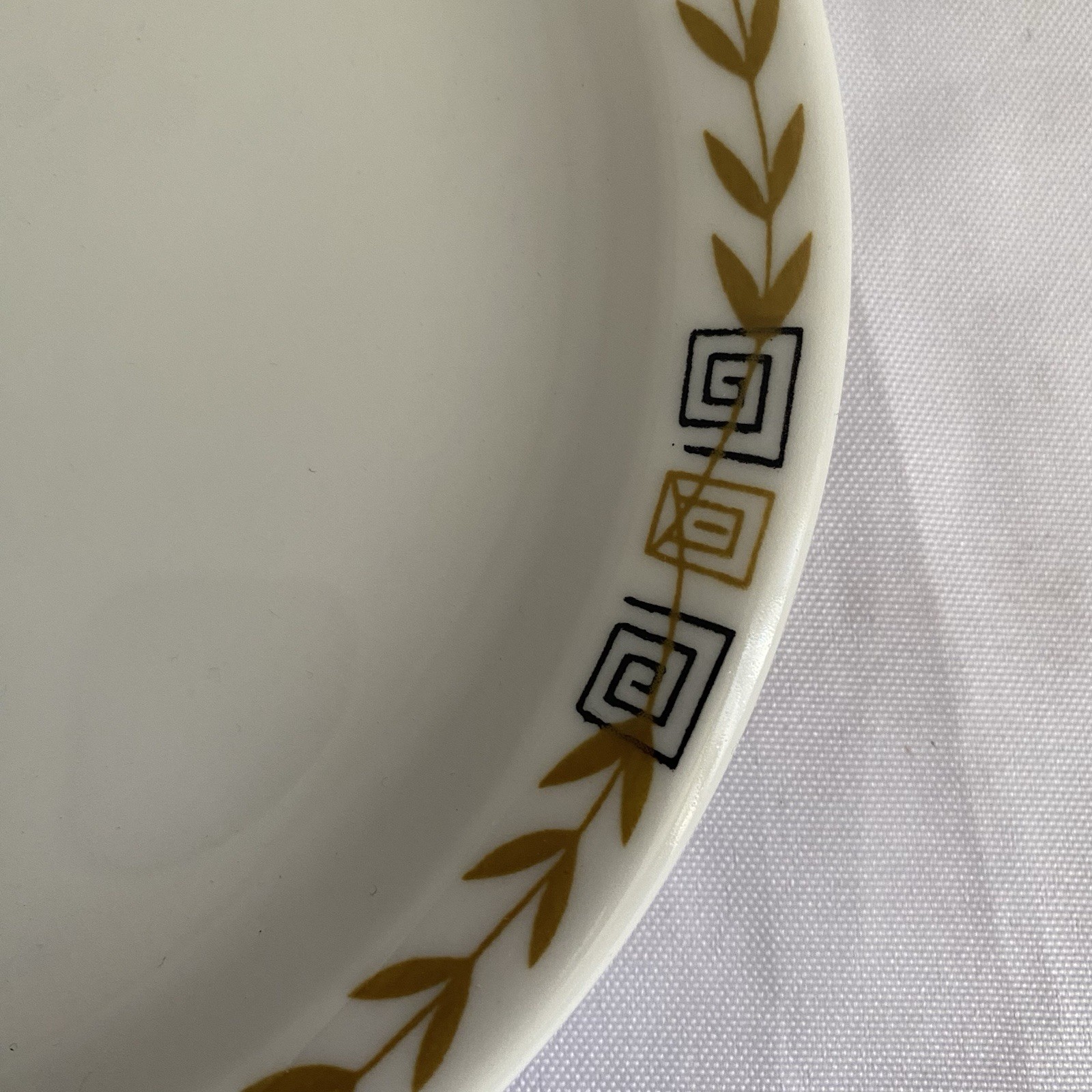 Vintage Shenango Esquire 7.25” Salad Dessert Plate Greek Key Restaurant Ware