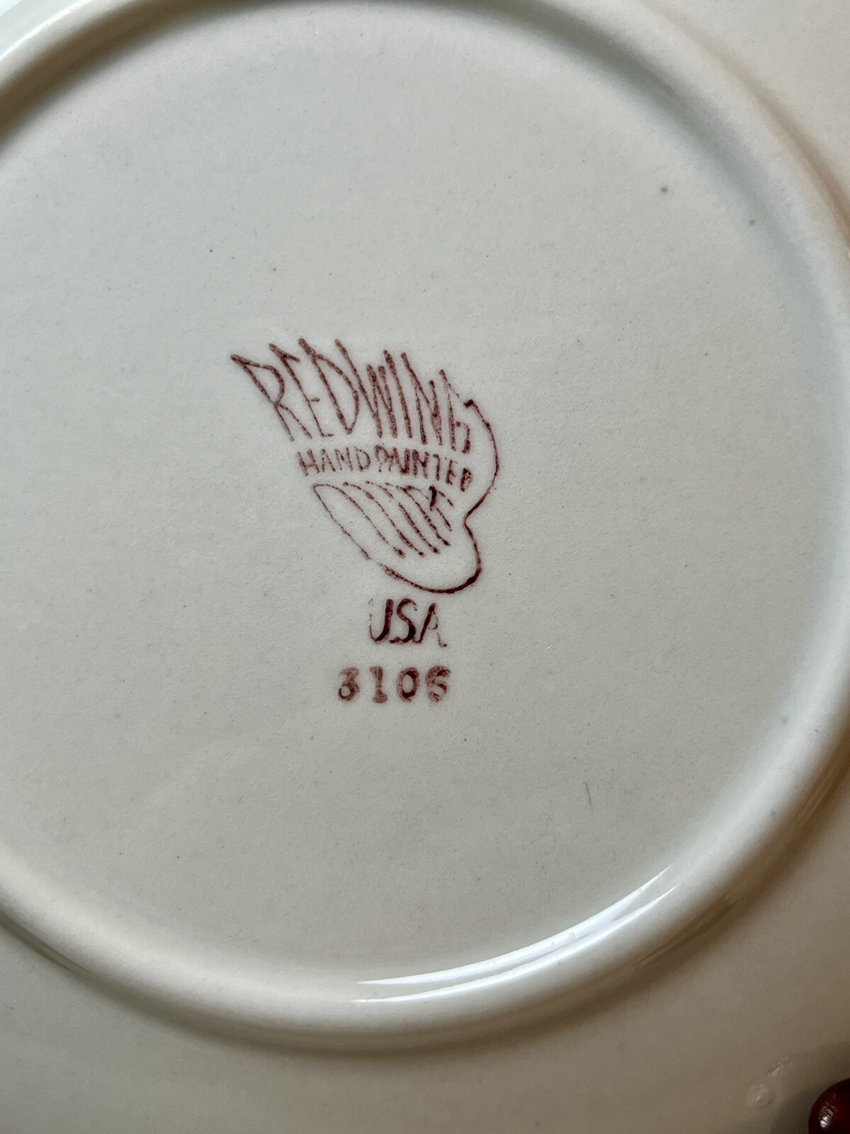 Red Wing “Pink Spice” Bread plates, 2, Mid-Century Excellent Condition