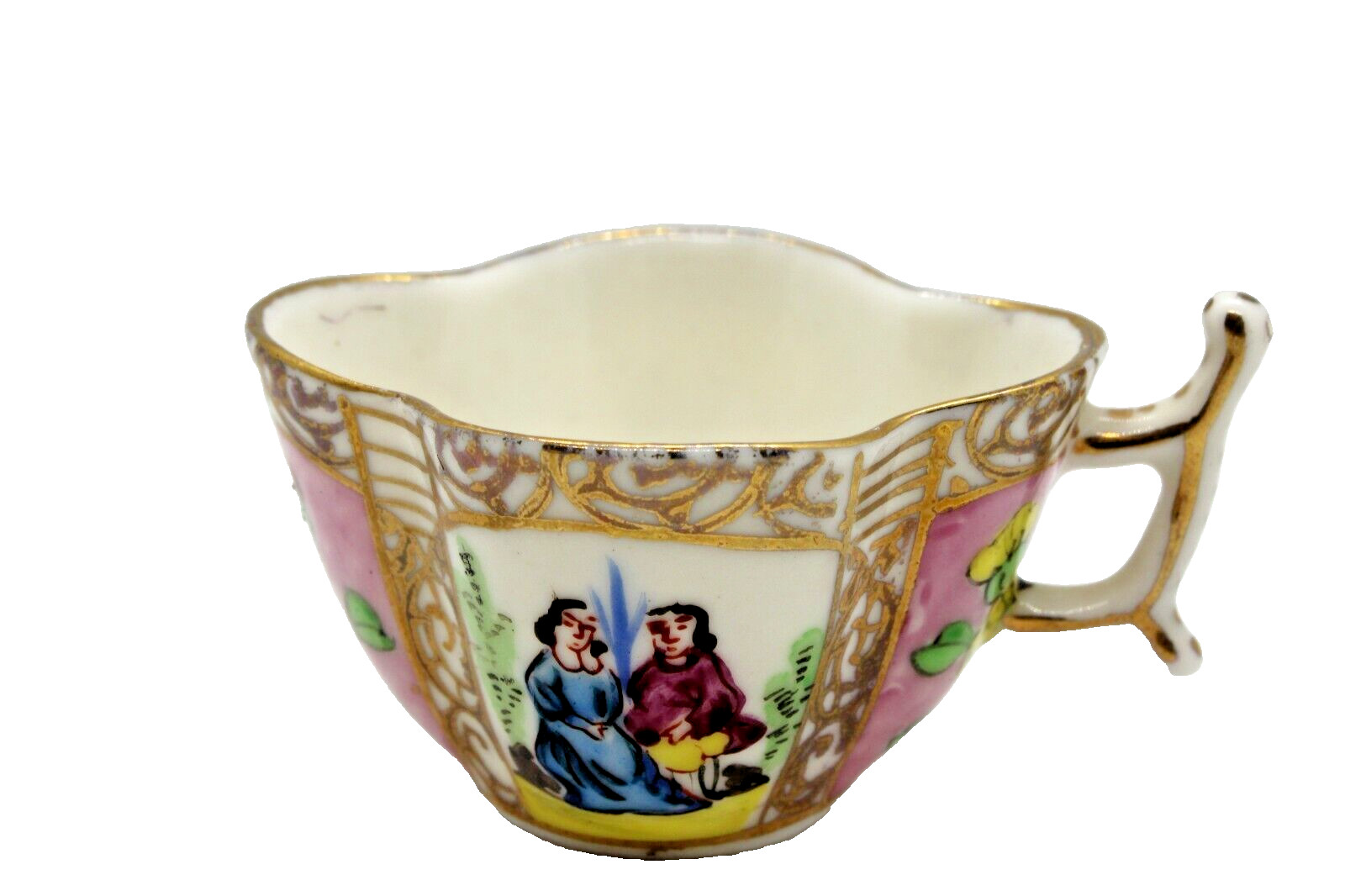 Hokutosha Fine China Tea Cup & Saucer Hand Decorated Made in Occupied Japan