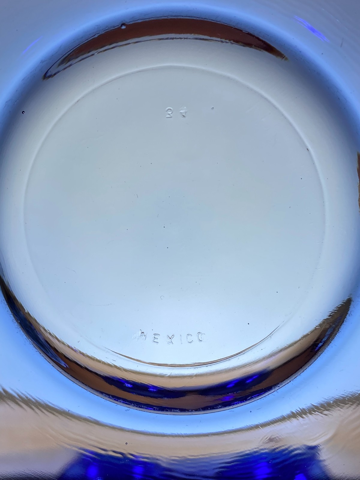 Cobalt Blue Glass Cereal Soup Bowl 6” Made In México Thick Glass Set Of 4
