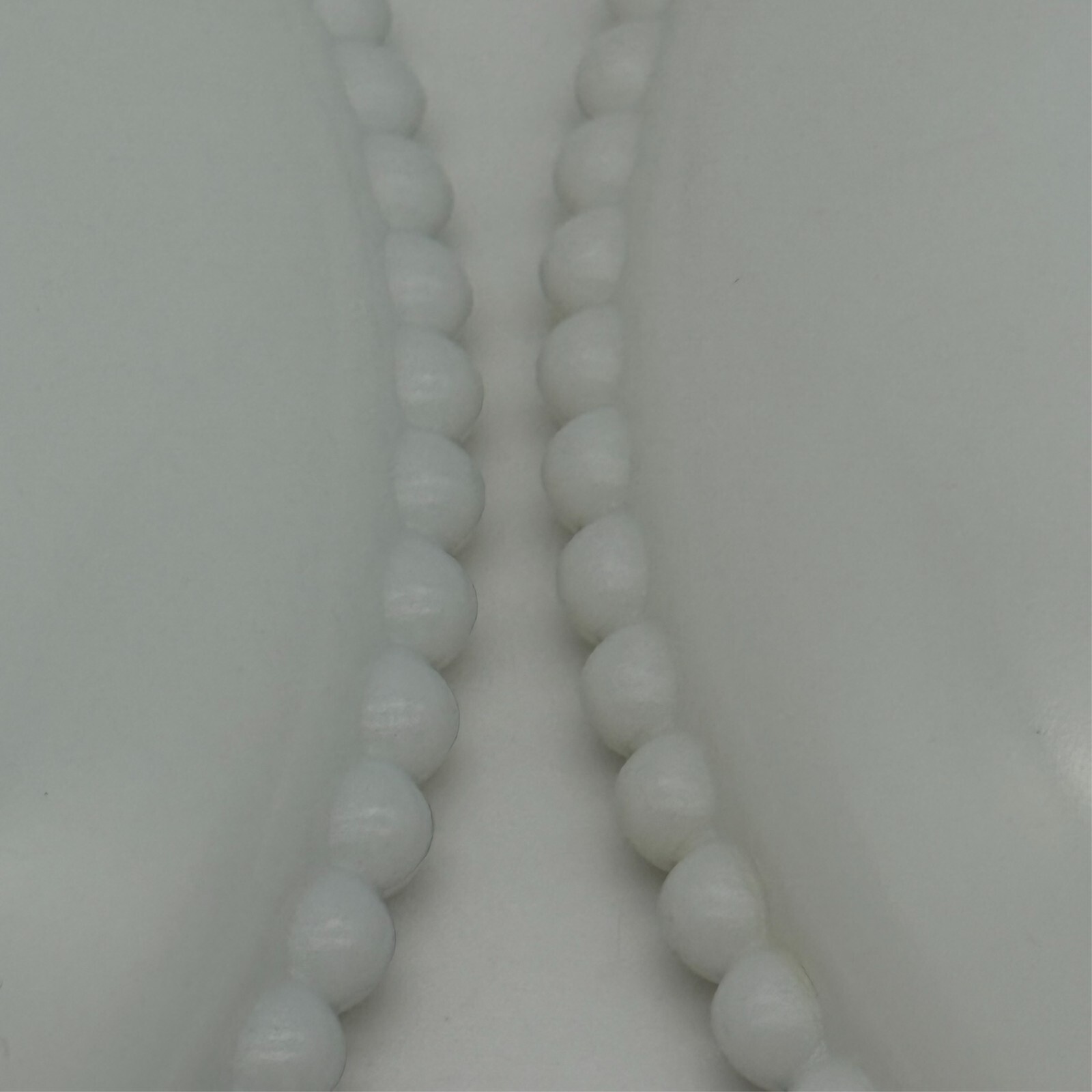 Set of 3 Westmoreland Milk Glass Fruit Plates 7.5″ Beaded Edge Vintage MCM