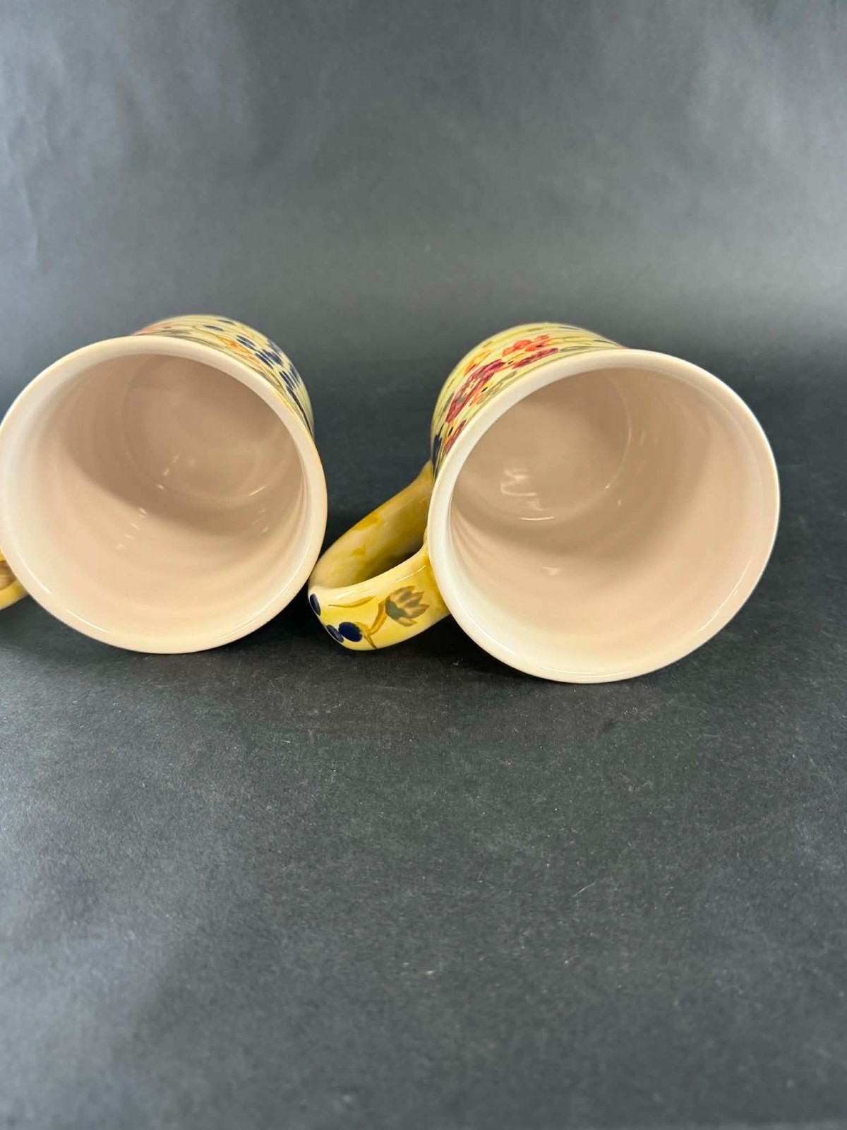 Vintage Alco Industries Cranberry Pattern Coffee Mugs-Rare Find