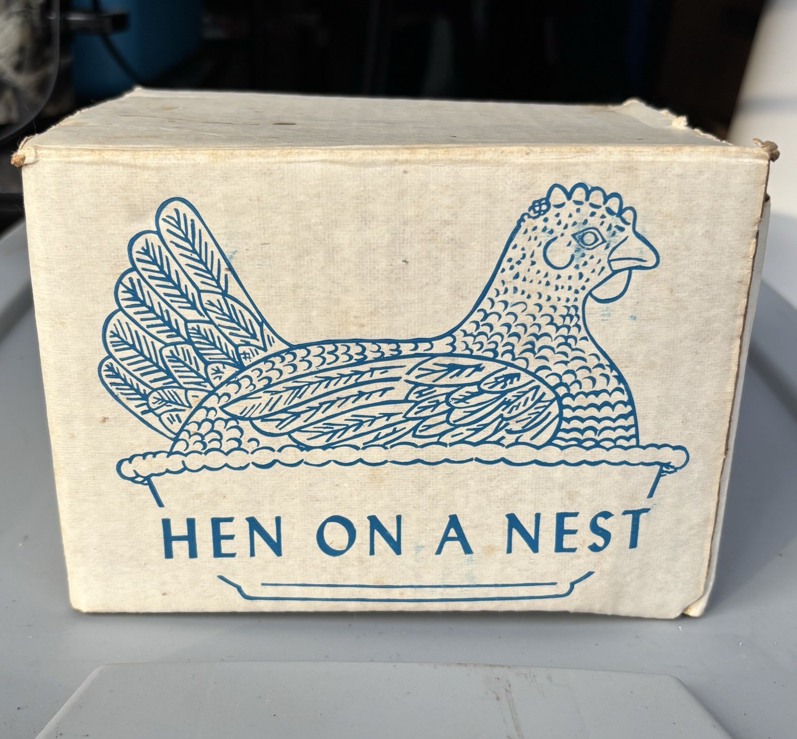 Indiana Glass Hen On Nest Authentic Milk Glass #7155 **BOX ONLY!!