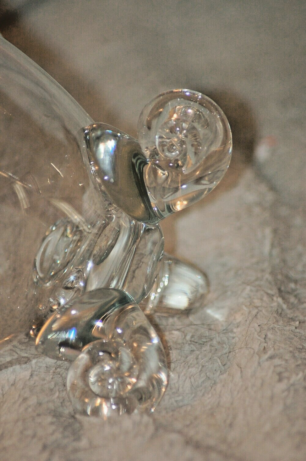 Handcrafted Crystal Clear Kimberly Footed Pitcher Made in Romania XL 90oz 9”