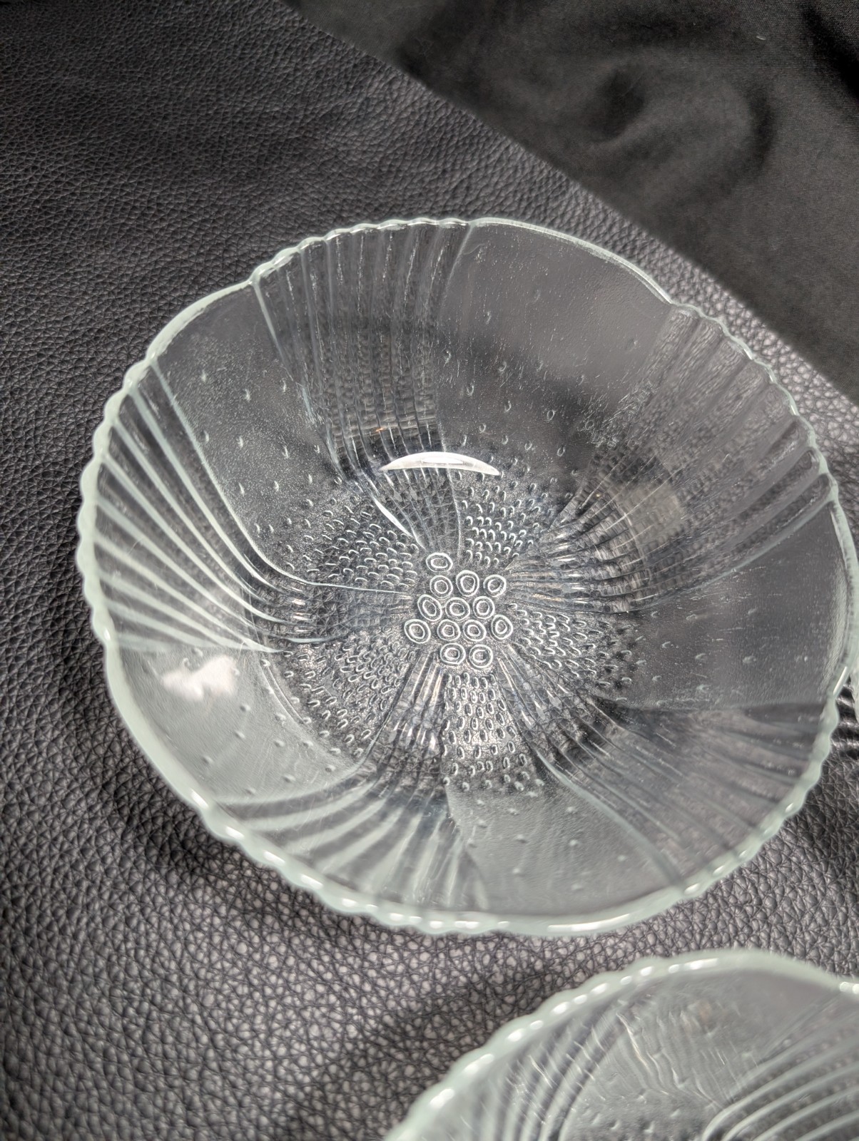 1970’s Set of 4 Libbey Harmony Glass Berry/Dessert Bowls Clear Glass Serving 5in