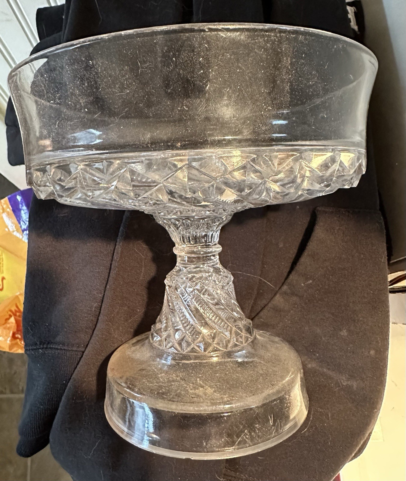 Antique EAPG Cut & Pattern US Glass Co. Compote Bar & Diamond Richards & Hartley