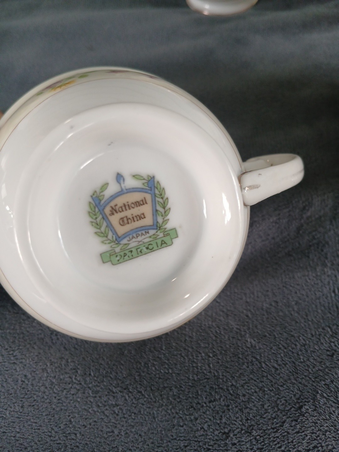 Set Of 4 Teacups & Saucers National China Japan Patricia Floral