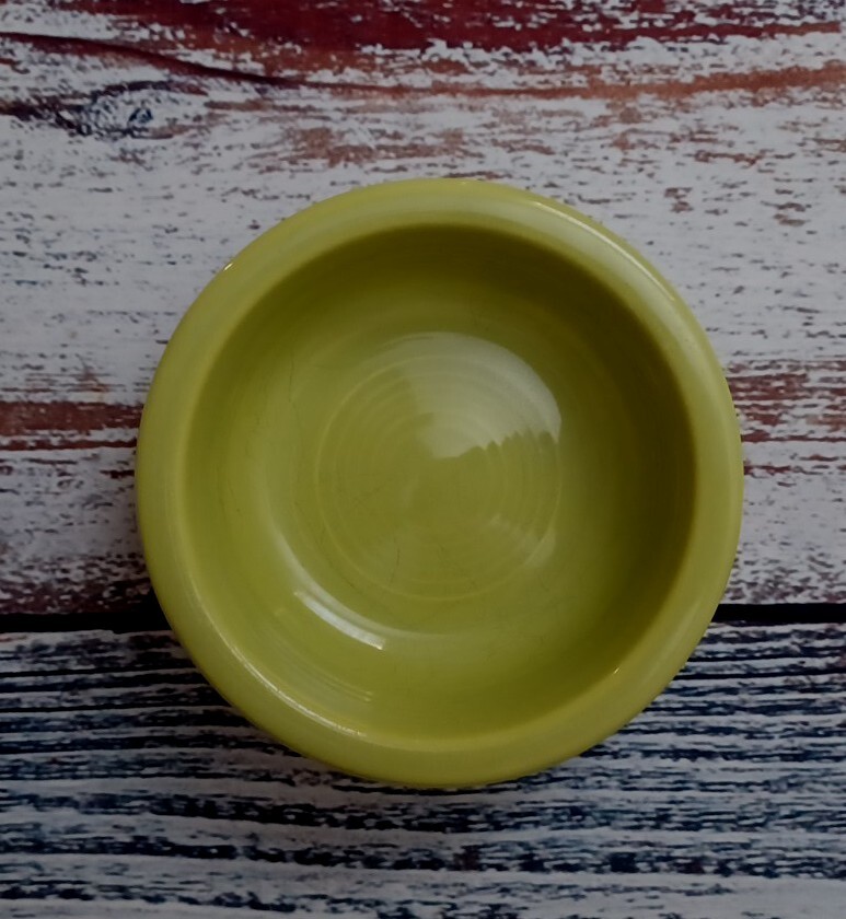 VINTAGE FIESTA HLC 4 3/4″ 1950-1959 CHARTREUSE NAPPY FRUIT BOWL FLAWLESS