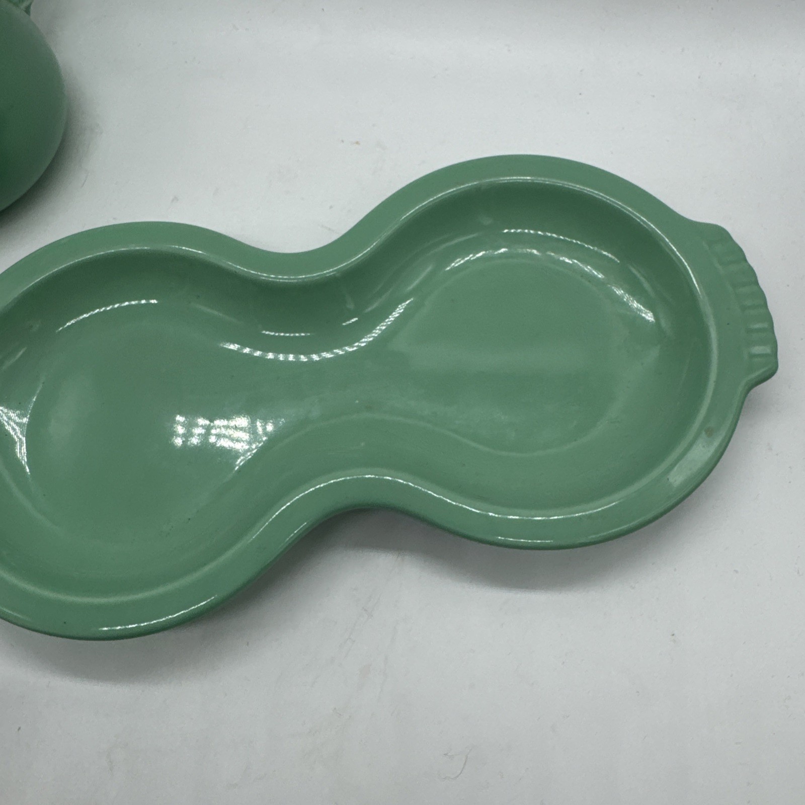 Fiesta Homer Laughlin Fiestaware Sugar Creamer & Tray Set Sea Mist Made in USA