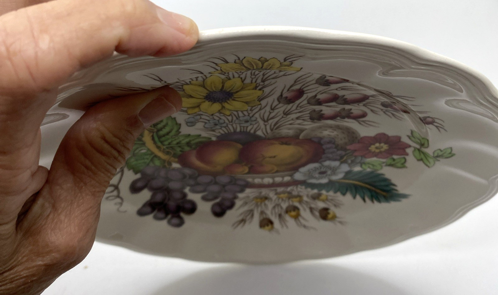 Vtg Spode Copeland England Reynolds 2188 Fruit & Flowers 7 7/8″ Plates Set of 4