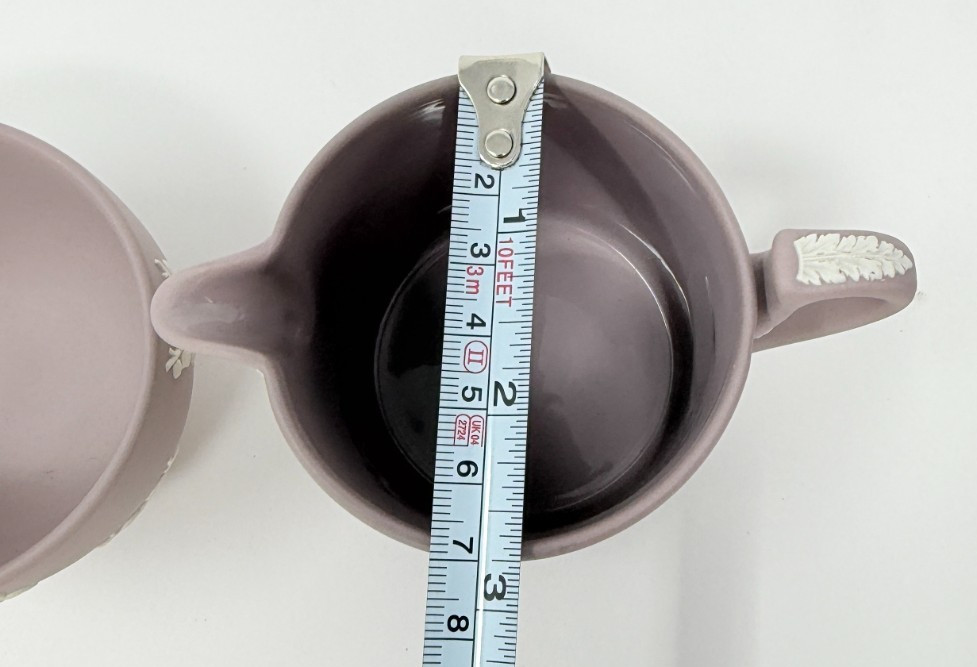 Wedgwood Lilac Jasperware Creamer And Open Sugar Bowl