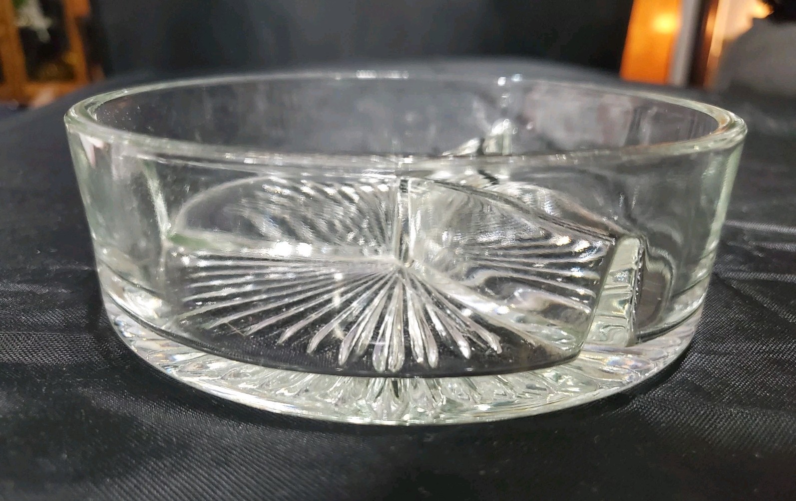 Vintage Divided Dish Triple Section Candy Nuts Server Dish To Keep Rings In It