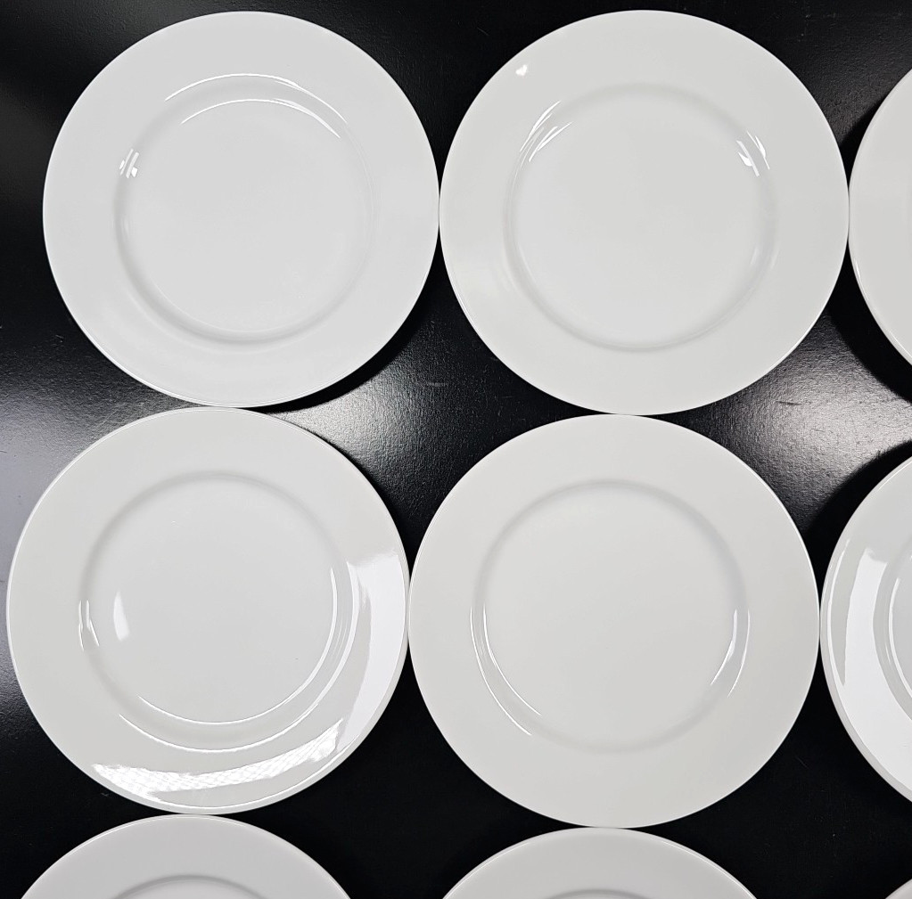 12) Ten Strawberry Street Classic White Tea Snack Appetizer Plate Set Dishes Lot