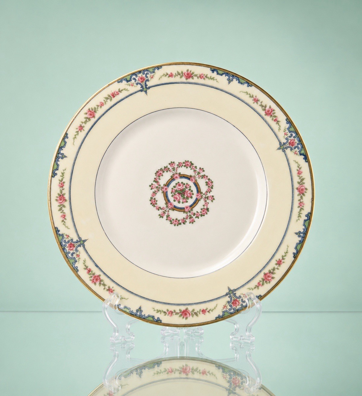 Theodore Haviland Limoges 1920s Salad Plate Replacement Amiens Rose Garland 7.5”