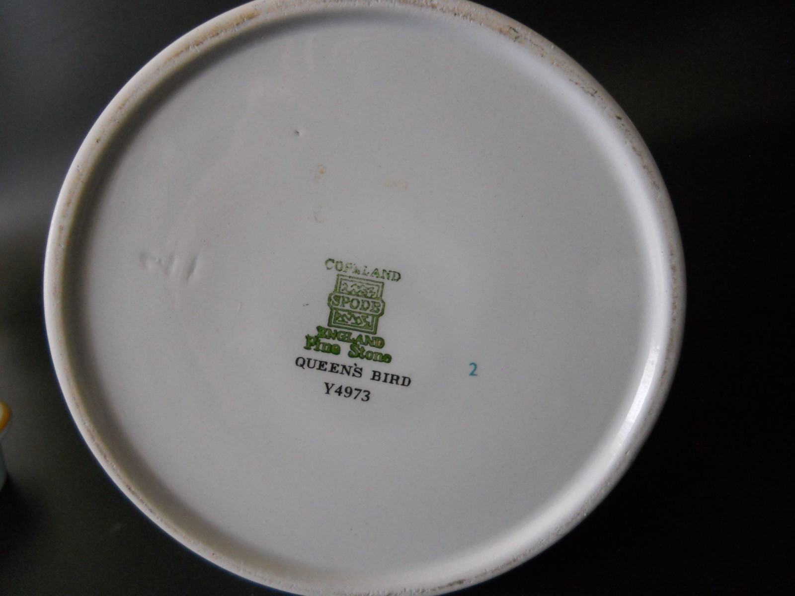 Spode *Queen’s Bird* Y4973 Blue Gray Body Coffee Pot 8 3/4″ Retired XLNT