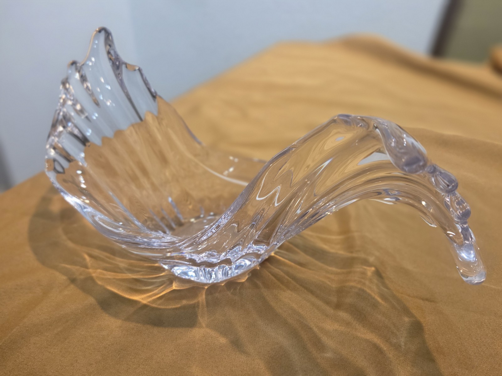 Gorgeous Art Vannes France Lead Crystal Centerpiece 15″ Wide Art Deco