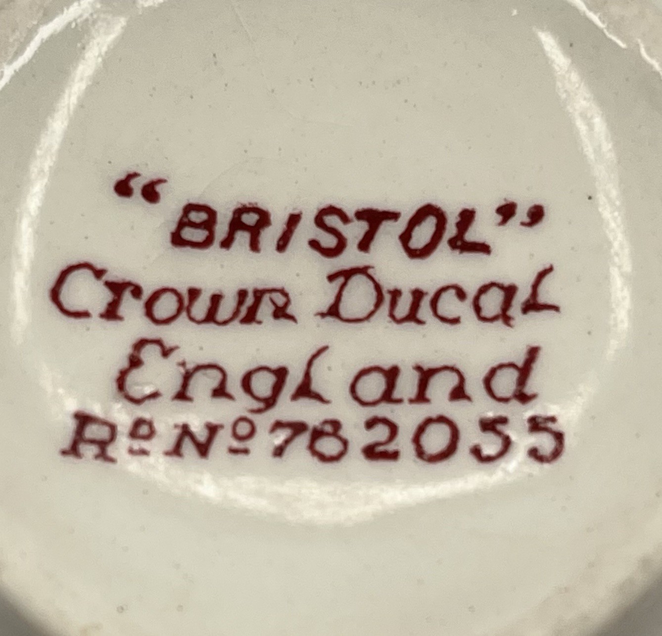 Crown Ducal Bristol Pink Scalloped Edge Tea Cup and Saucer Vintage 1930s