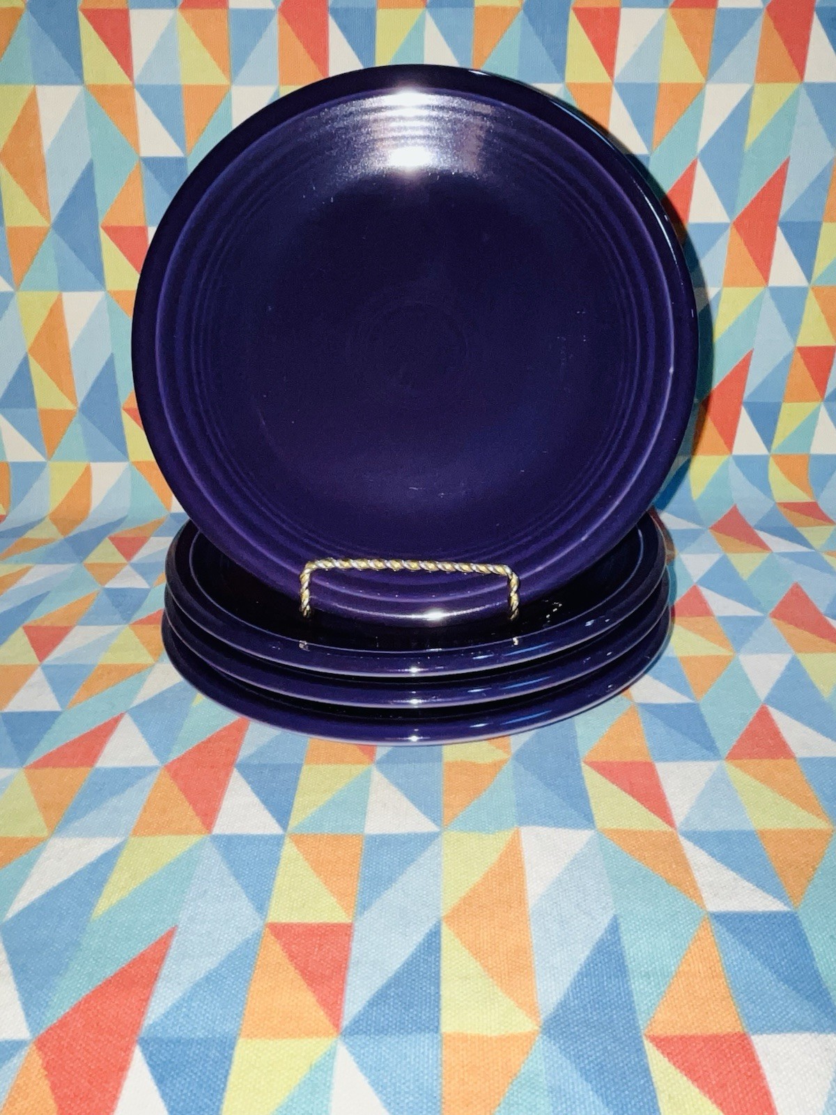 NEW FIESTA set 4 SALAD APPETIZER PLATES Plum Purple 7.25″ FIESTAWARE FREE SHIP