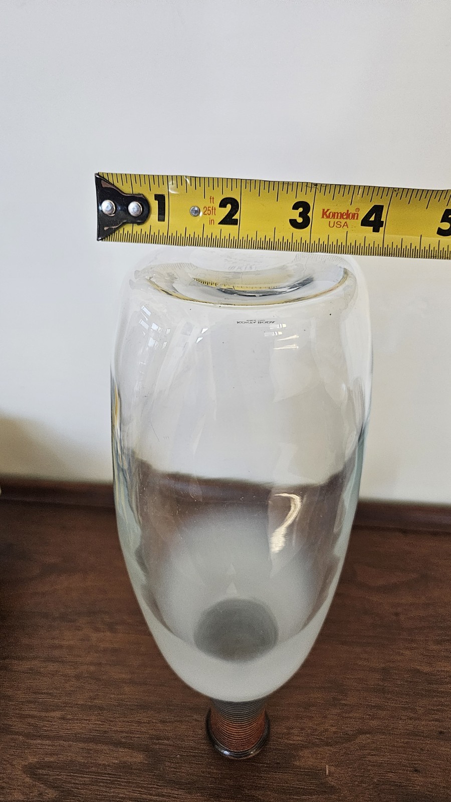 Kosta Boda Bertil Vallien “SPIRIT” Bottle Vase Signed, Pinched Sides 12″ x 4″