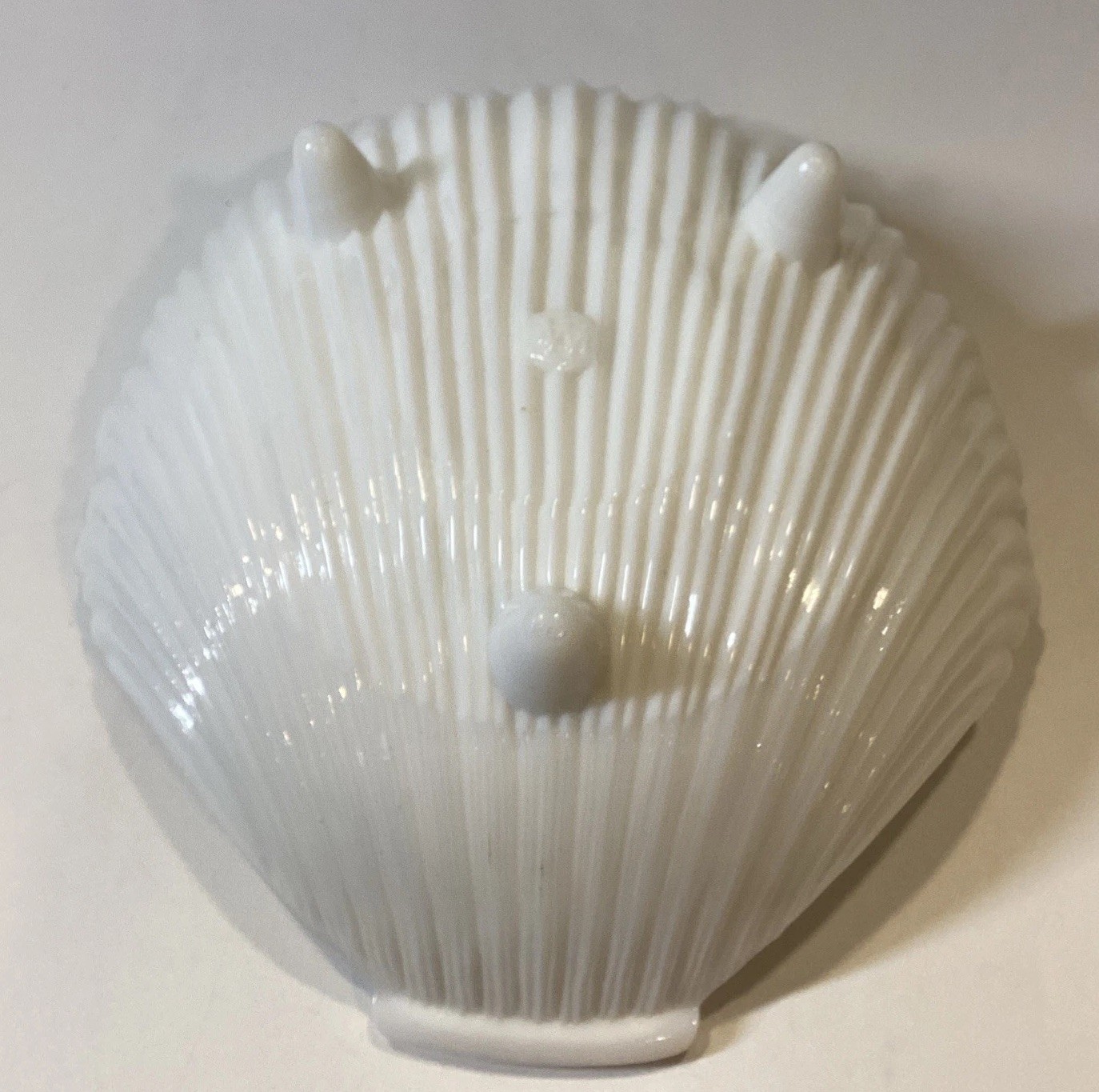 Vintage Westmoreland Milk Glass Candy Dish 3 Footed Claw Shell Hand Painted