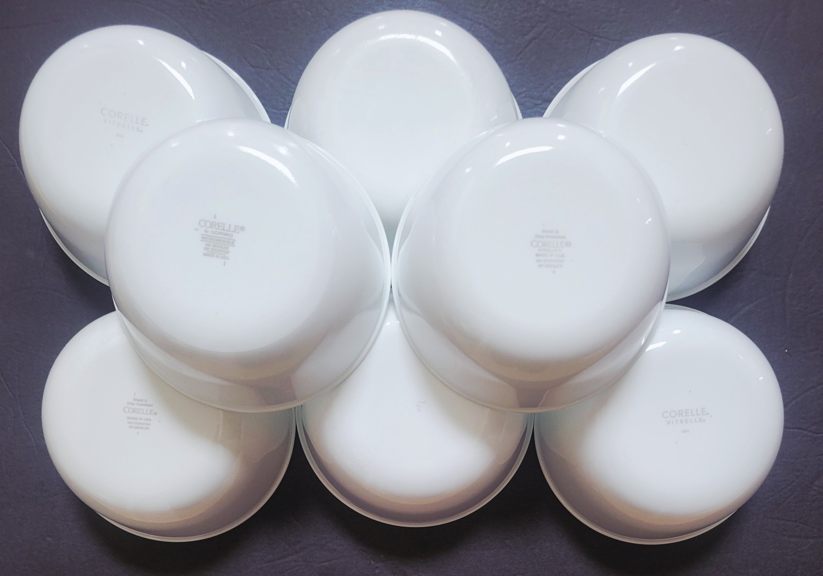 8 Winter Frost White Super Soup/Cereal 6 1/4″ Bowls Corelle by Corning Ware