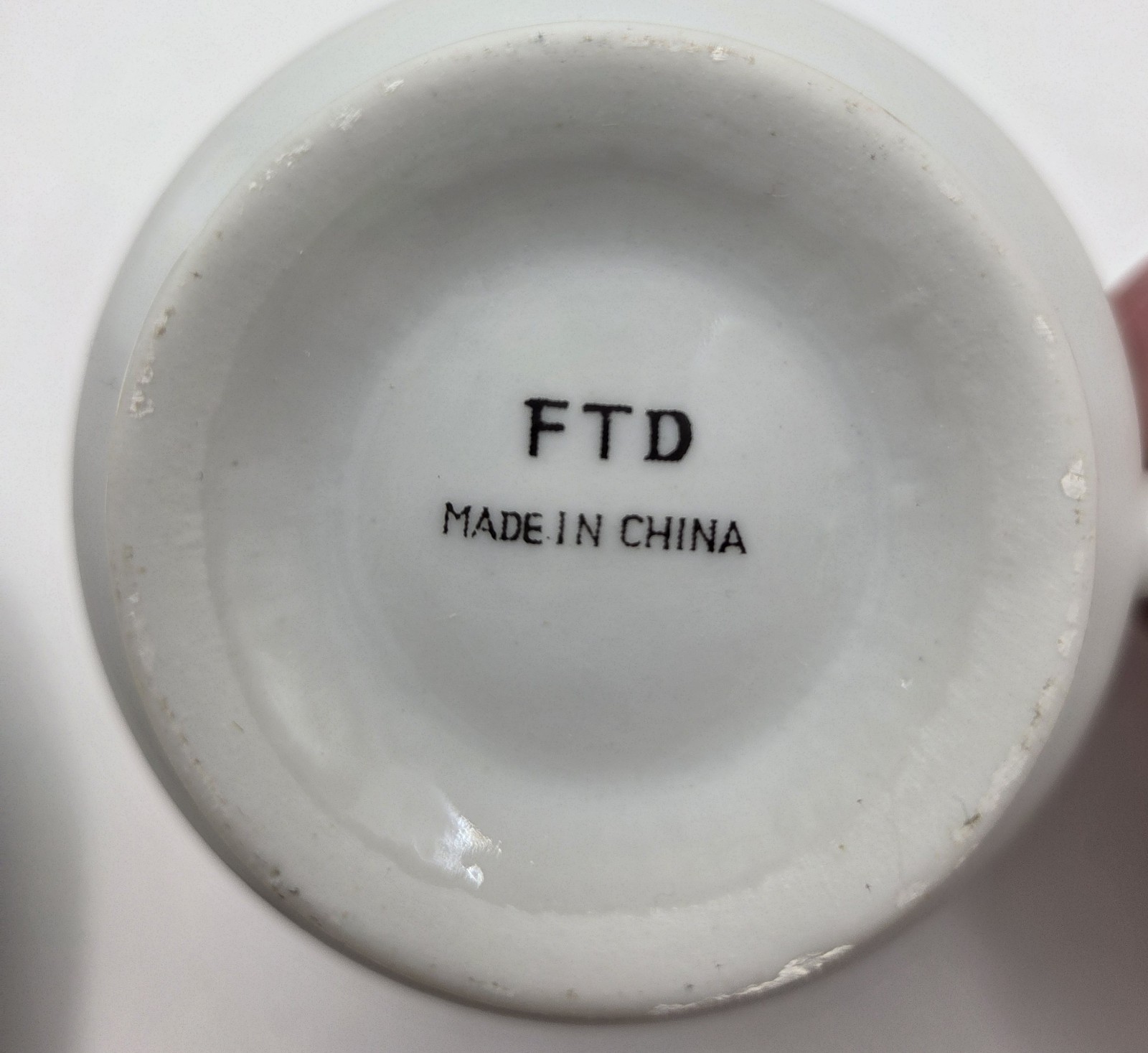 FTD Fine China Porcelain Cup and Saucer Pink Blue
