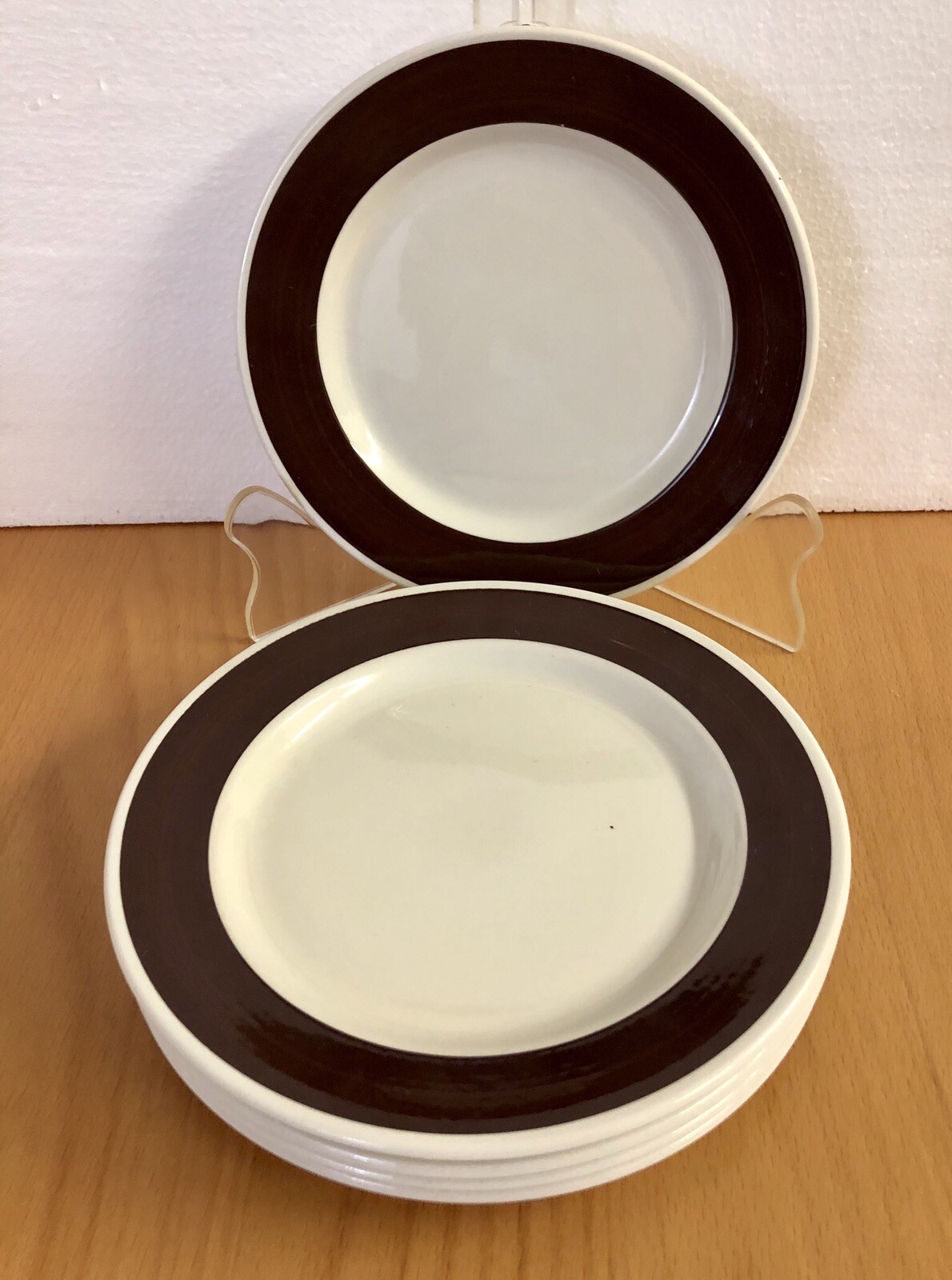 Villeroy & Boch plates Set of 5 Zurich Maroon Dark Brown Luxembourg