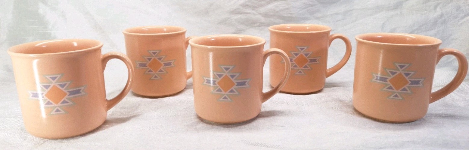 VTG TREASURE CRAFT SOUTHWEST 4Pc Dining Set Salad & Dinner Plate Bowl Mug *20Pcs