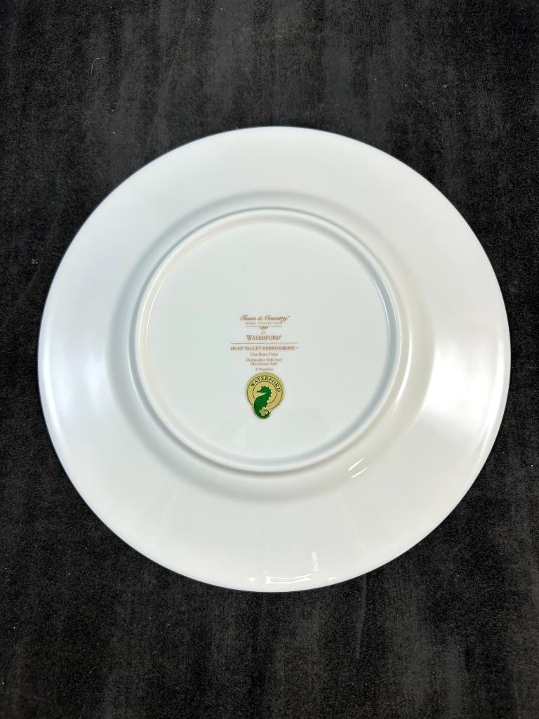 Waterford China Hunt Valley Herringbone Four Piece Place Setting