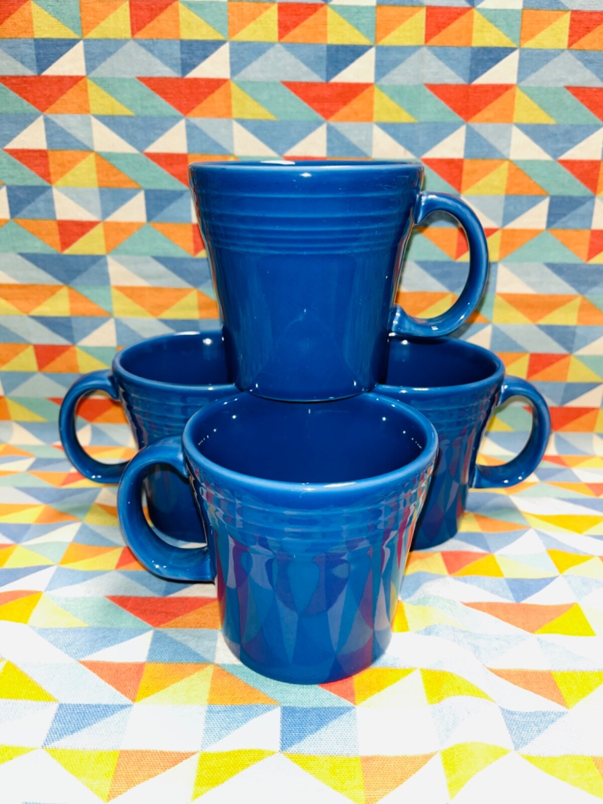 NEW set of 4 FIESTA TAPERED MUG Lapis Blue 15 oz FIESTAWARE Free Shipping