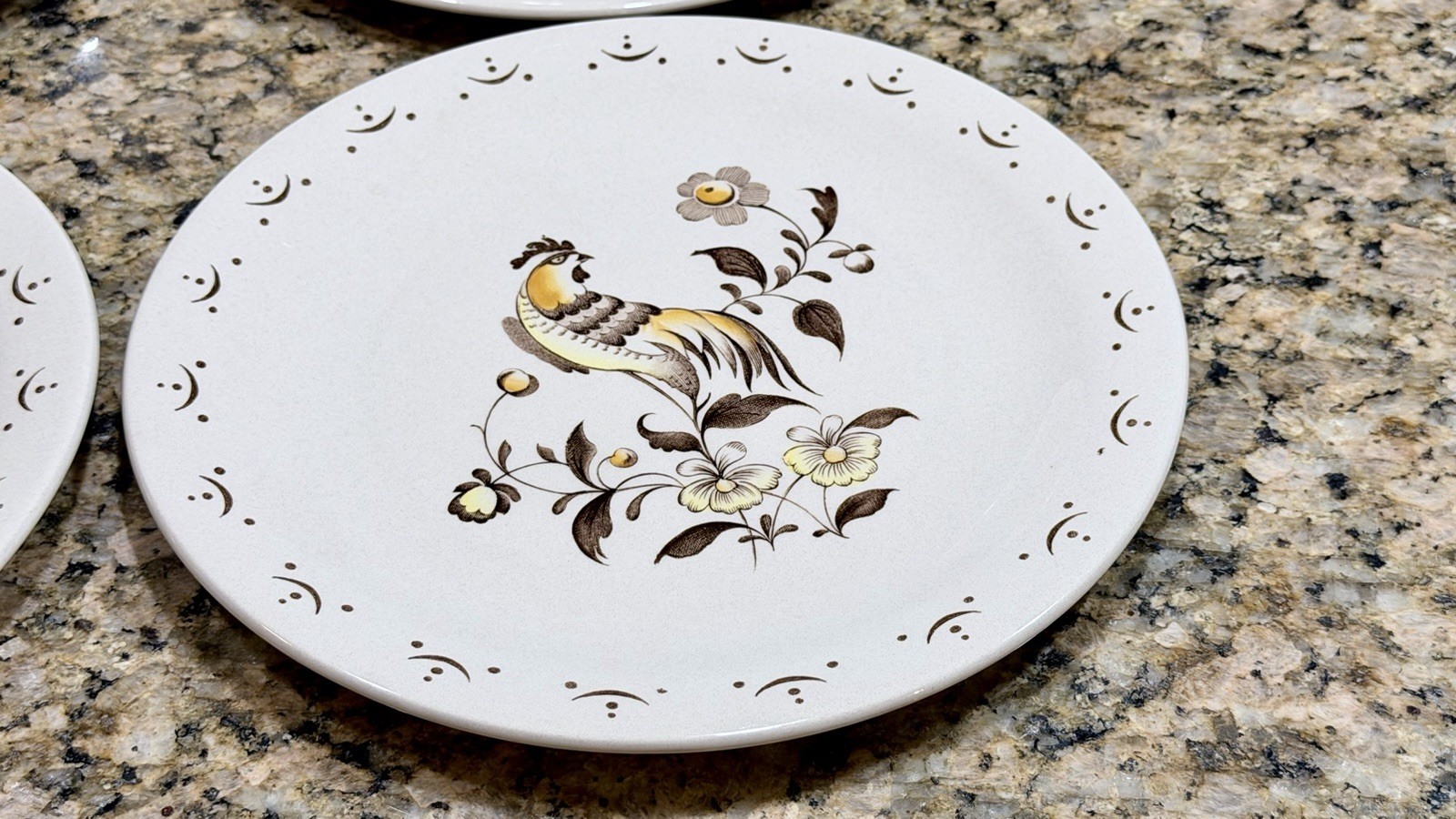 Vintage Johnson Bros Sun Up 15pc Dinner Set Staffordshire Old Granite England EC