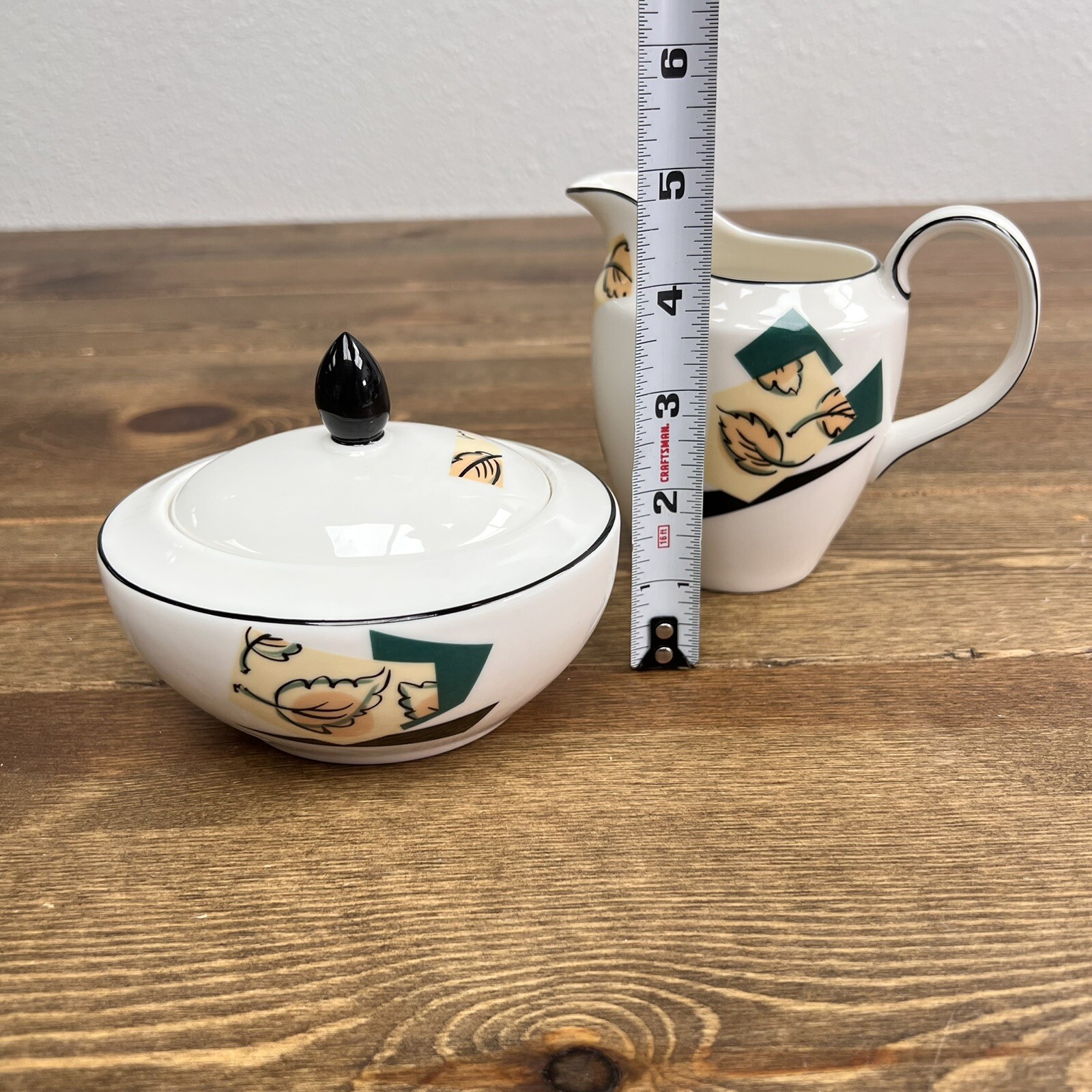 Vintage Doulton Central Park Creamer and Sugar Bowl Set