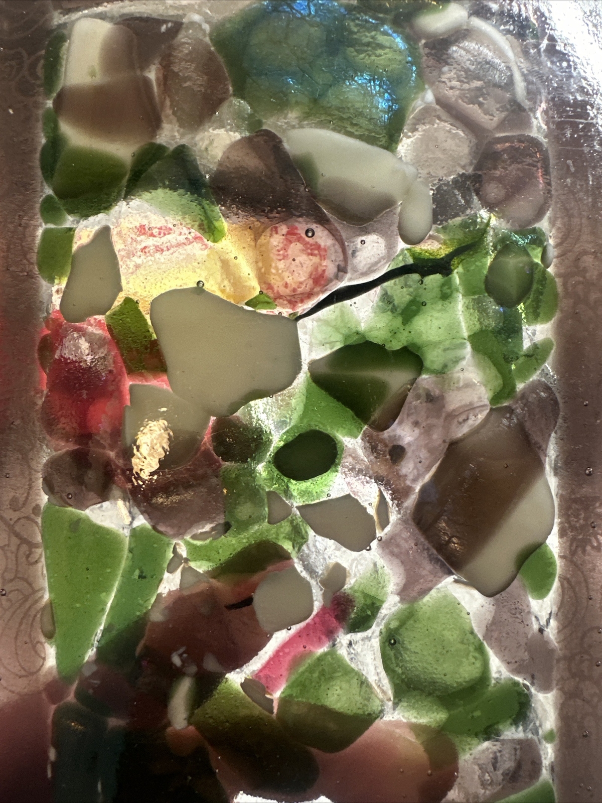 Fused Dichroic Studio Art Glass Trinket Dish Contemporary Signed 11.5”