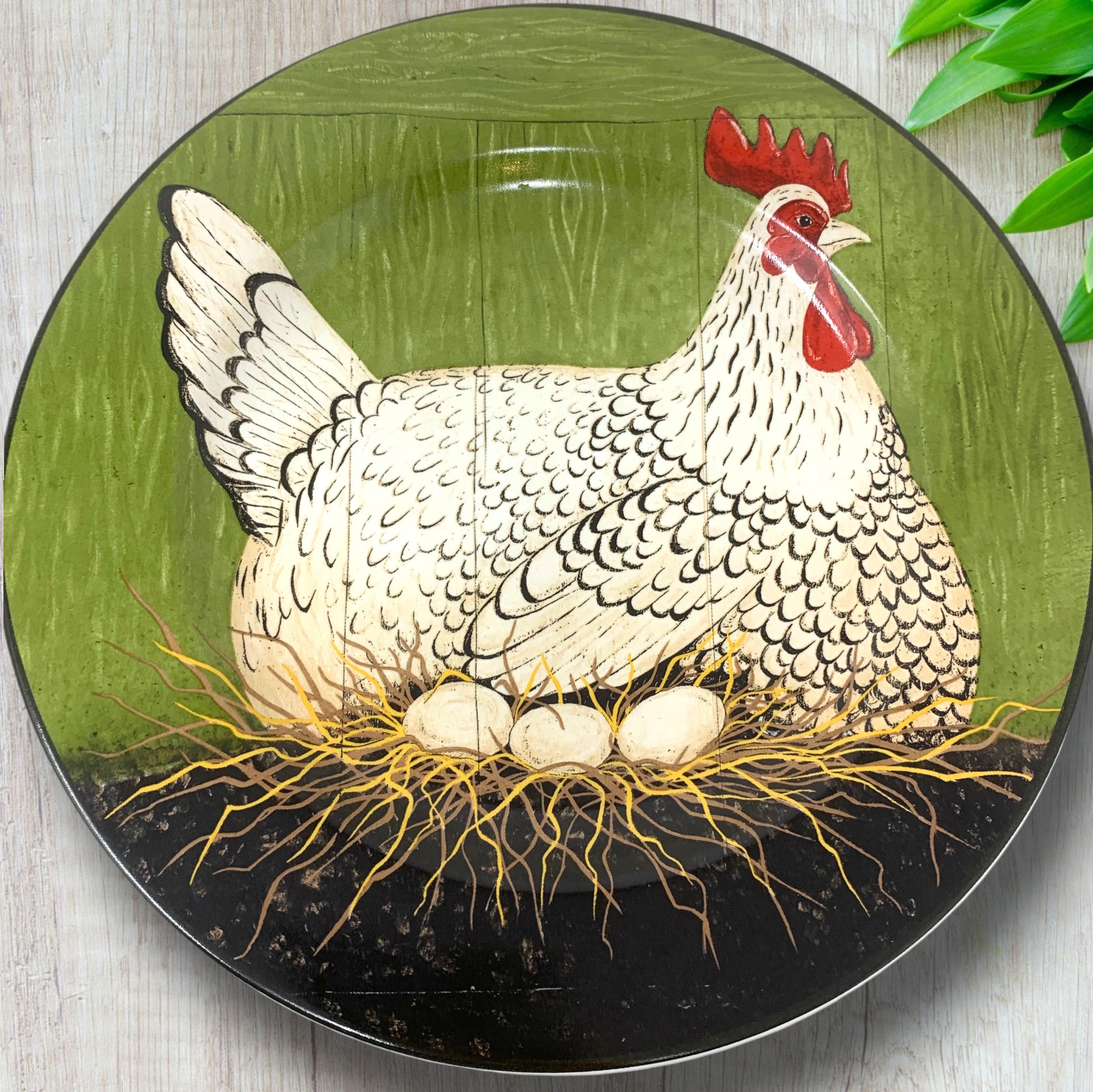 Vintage Lot 4 Sakura x Warren Kimble Henny Penny Rooster Chicken Salad Plates 8″