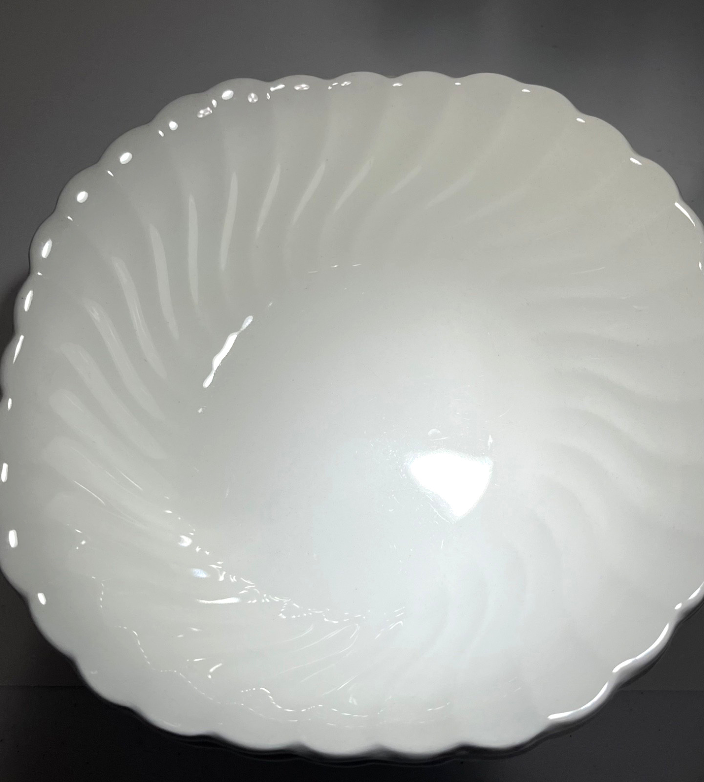 Johnson Bros White Swirl Ironstone 6.25″ Square Bowls Made in England, SET/3