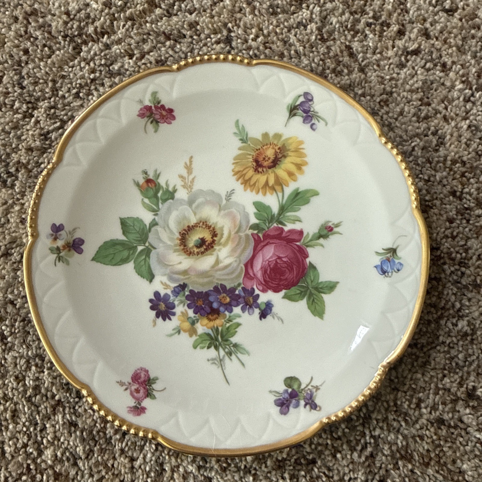 Mitterteich Bavaria Germany Meissen Floral Small Dessert Plate 6inch (076)